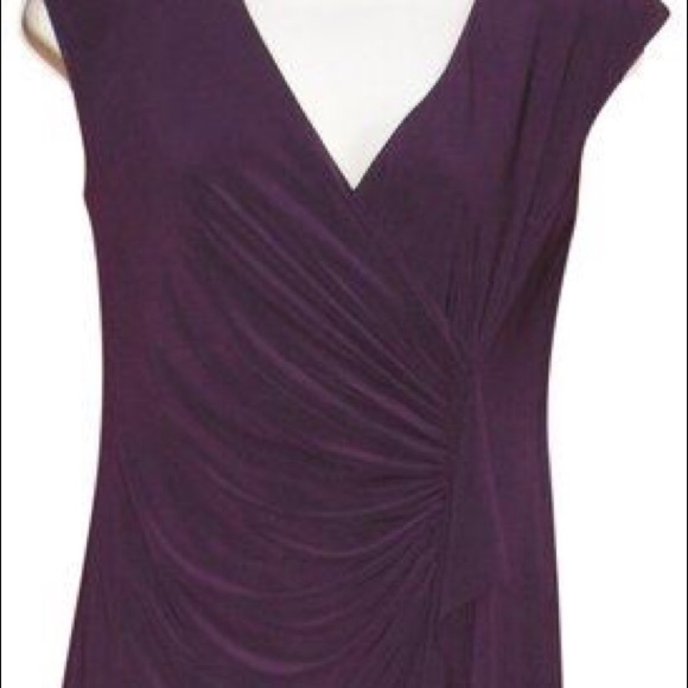 Black Label by Evan Picone Cascade Ruffle Dress